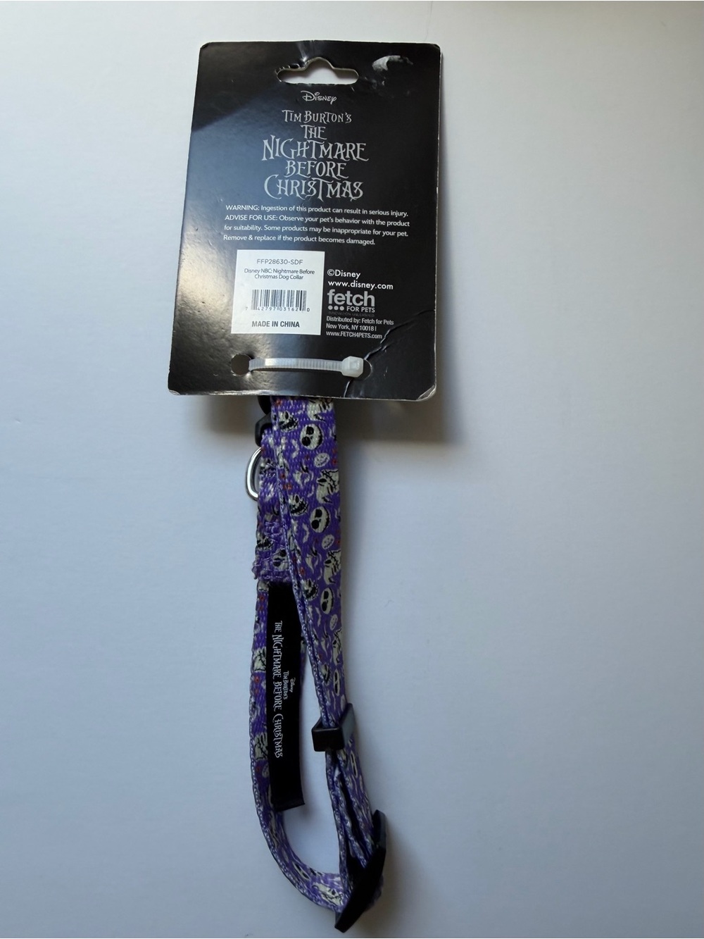 Disney The Nightmare Before Christmas Purple Jack Skellington Dog Collar Small - Picture 4 of 9